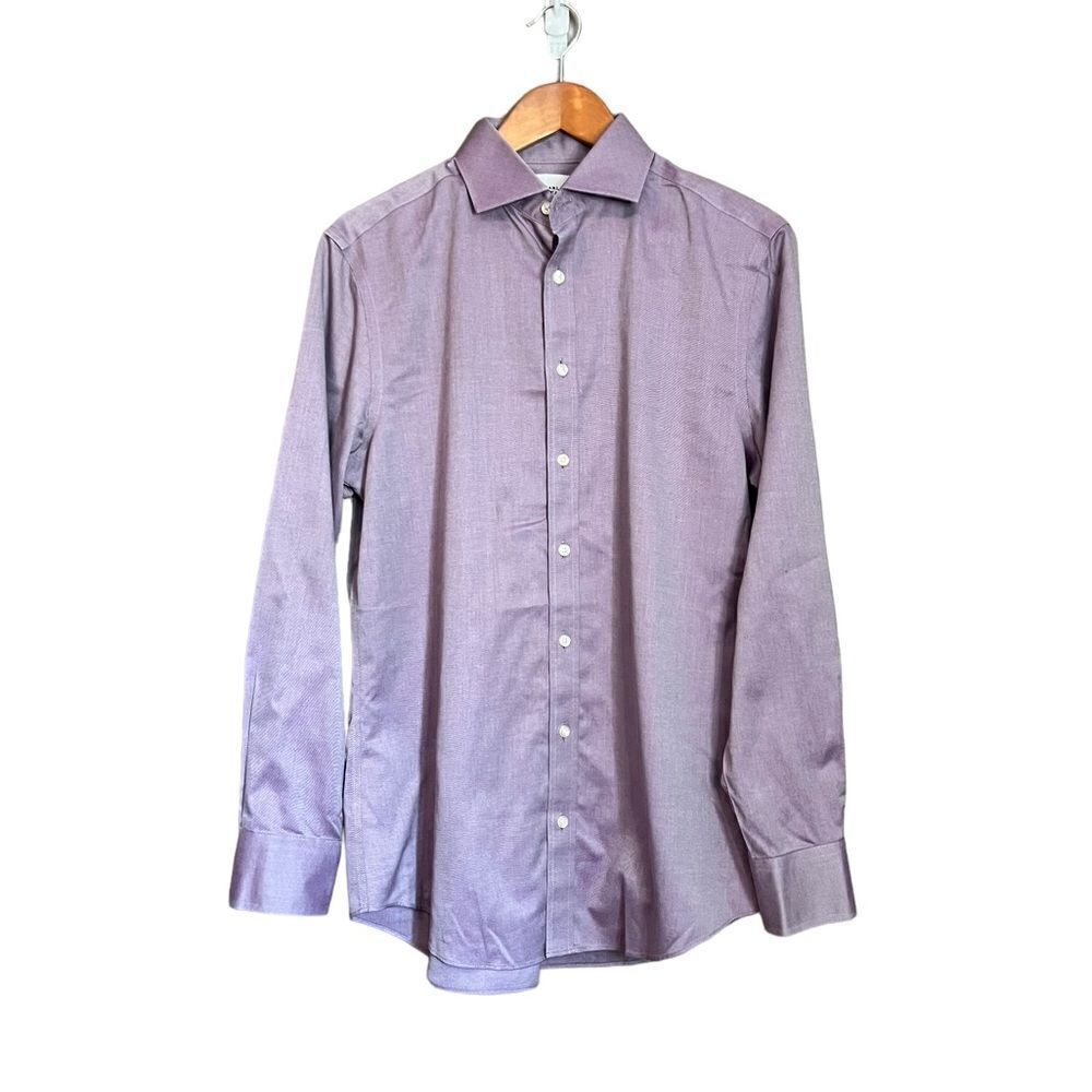 Charles Tyrwhitt purple button down dress shirt‎